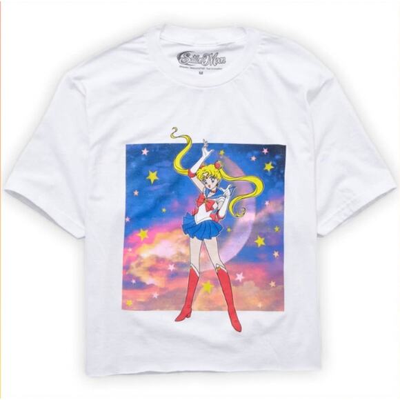 Sailor Moon Sunset Pose Juniors Crop T-Shirt XL - Picture 1 of 4